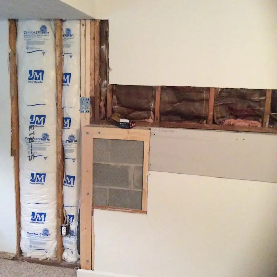 Wall insulation replacement during Basement Flood Cleanup in Kailua-Kona